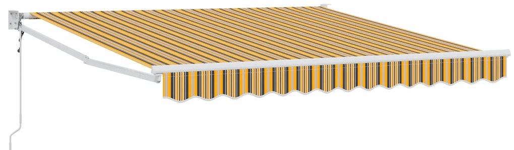 vidaXL Αυτόματη Ανασυρόμενη Τέντα Ριγέ 350x250 εκ.