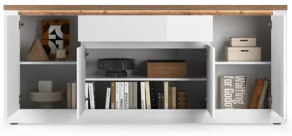 Έπιπλο Τηλεόρασης Ανθρακί Οξειδωμένο 121x43x57