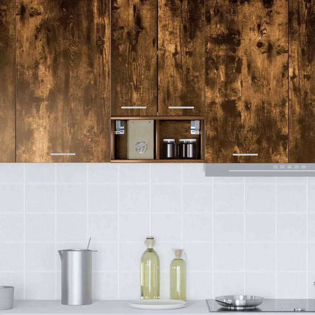 vidaXL Κρεμαστό ντουλάπι Καπνιστό Δρύς 20 x 29,5 x 40 εκ.