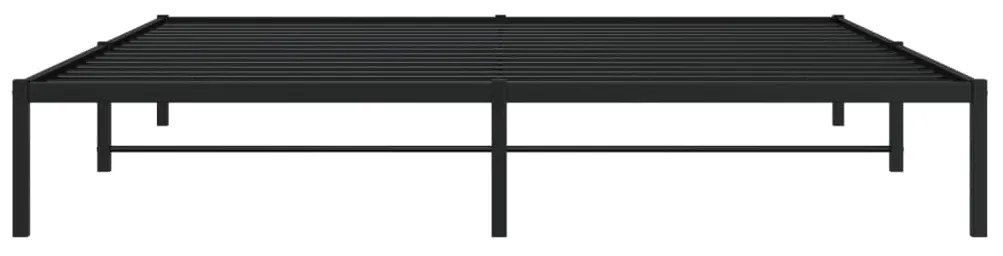 vidaXL Πλαίσιο Κρεβατιού Μαύρο 193 x 203 εκ. Μεταλλικό