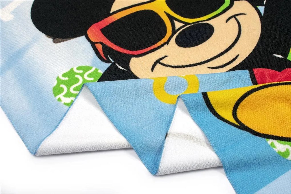 Πετσέτα Θαλάσσης Quick Dry Disney Home Mickey 01 70X140 Sky Blue 100% Microfiber - Disney Home