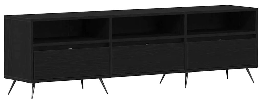 vidaXL Ντουλάπι TV Μαύρη δρυς 150 x 30 x 44.5 εκ. Επεξεργασμένο ξύλο