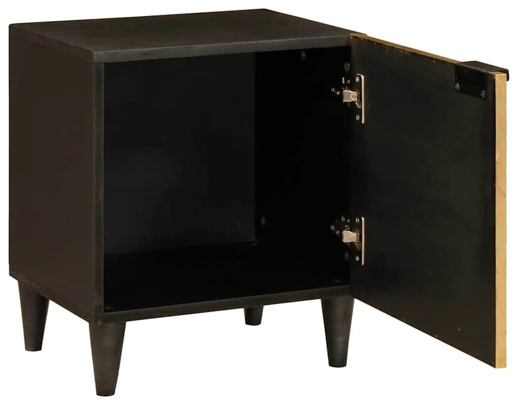 vidaXL Κομοδίνο Μαύρο και Χρυσό 40 x 33.5 x 46 εκ