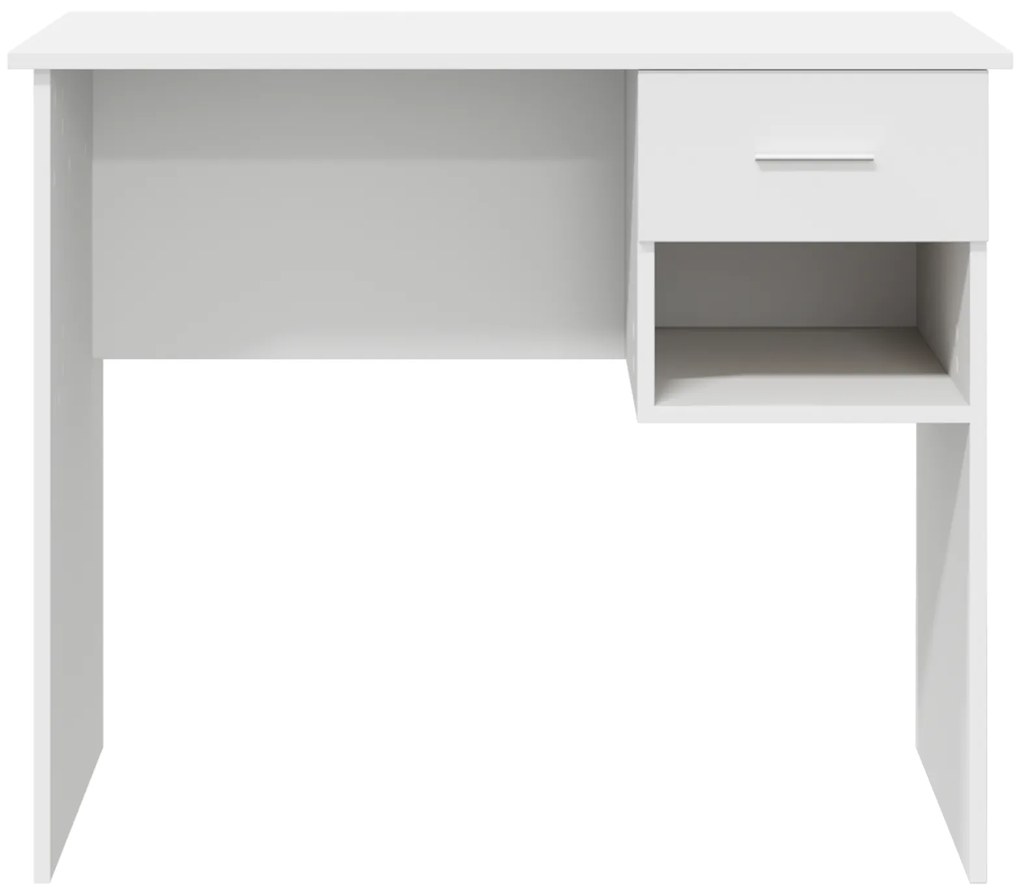 vidaXL Γραφείο με Αποθήκευση Λευκό 90x49.5x75 εκ. Επεξεργασμένο ξύλο