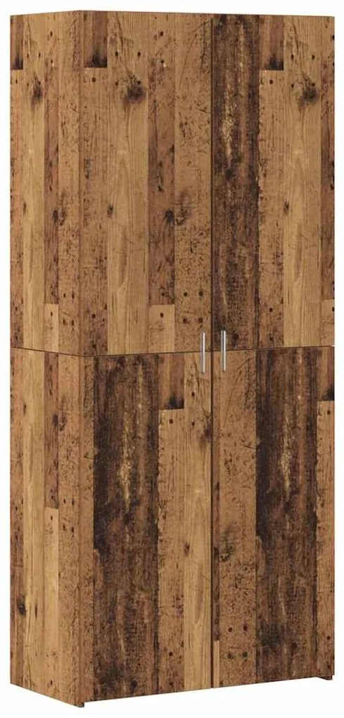 vidaXL Highboard 2 pcs Παλιό ξύλο 80 x 42 x 185 εκ