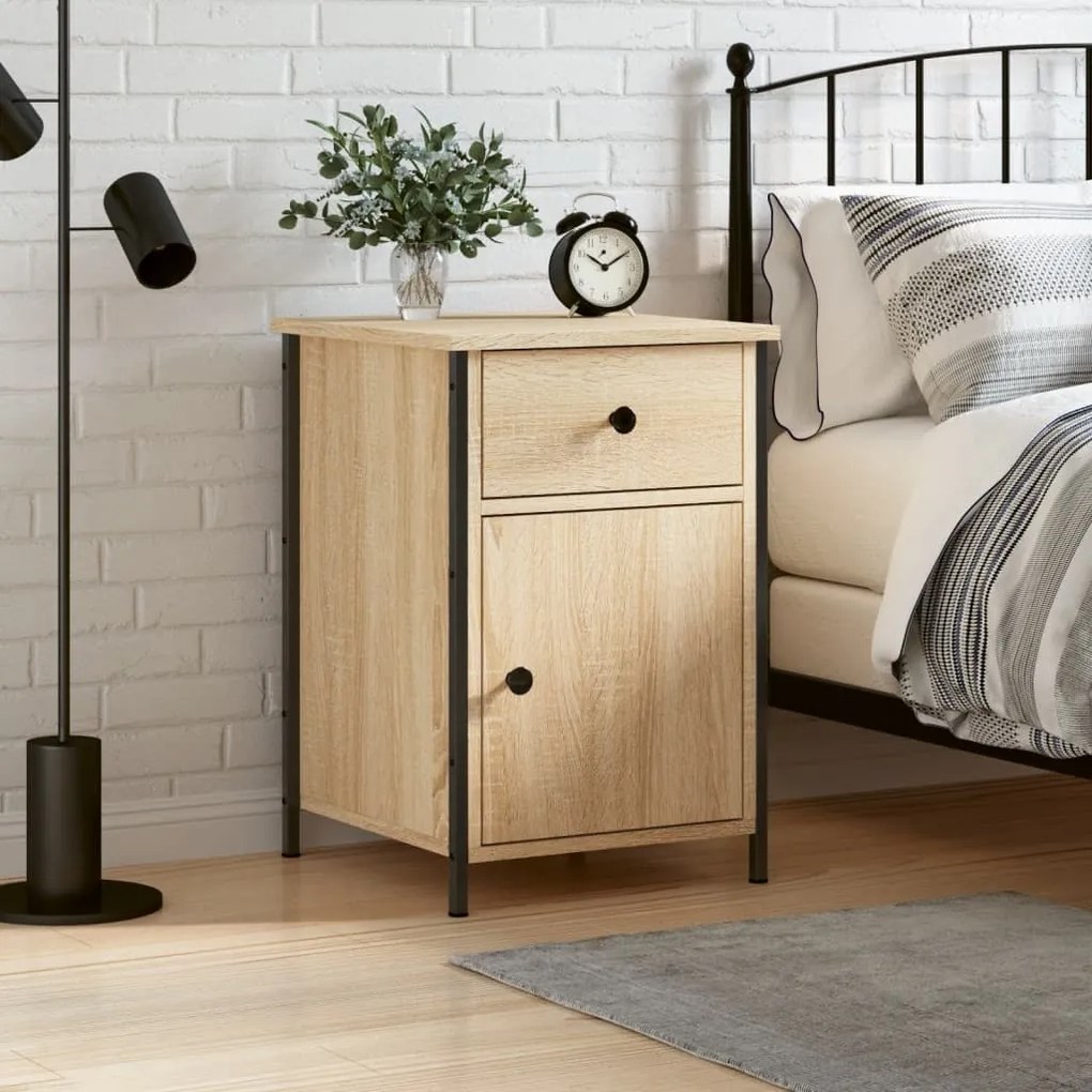 vidaXL Κομοδίνο Sonoma Δρυς 40 x 42 x 60 εκ. από Επεξεργασμένο Ξύλο