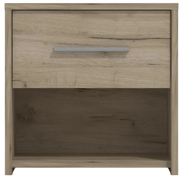 Σετ 2 Κομοδίνα Garona 2NO1F Grey Oak 42x33x42 εκ.