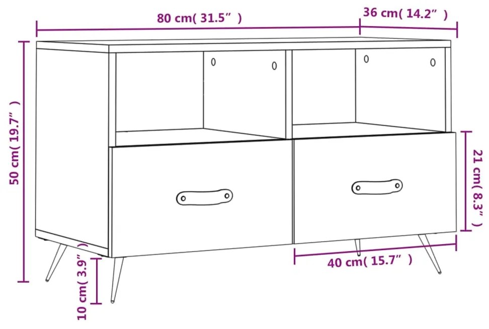 ΈΠΙΠΛΟ ΤΗΛΕΟΡΑΣΗΣ ΚΑΦΕ ΔΡΥΣ 80X36X50 ΕΚ. ΕΠΕΞ. ΞΥΛΟ 828947