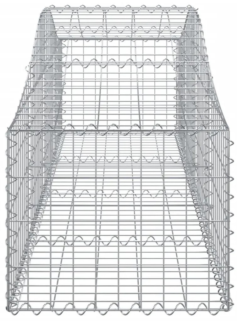 Συρματοκιβώτια Τοξωτά 30 τεμ. 200x50x40/60 εκ. Γαλβαν. Ατσάλι - Ασήμι