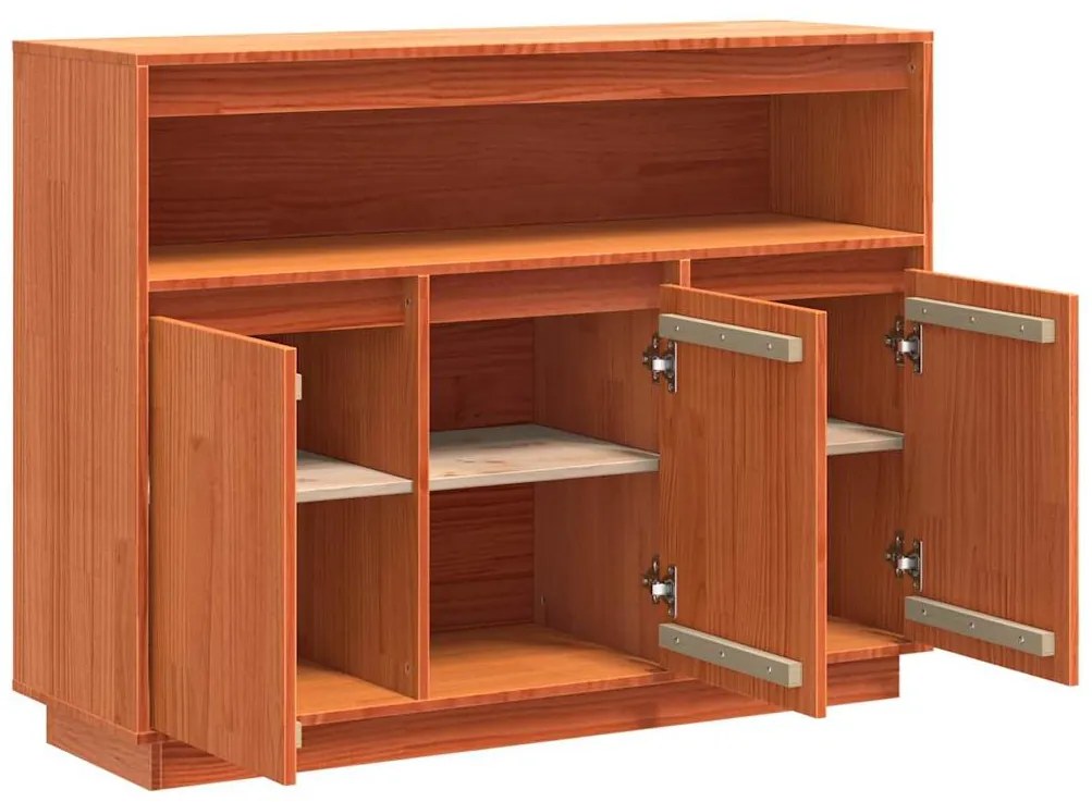 vidaXL Πλαϊνό γραφείο Κερωτό καφέ 104,5 x 34 x 80 εκ