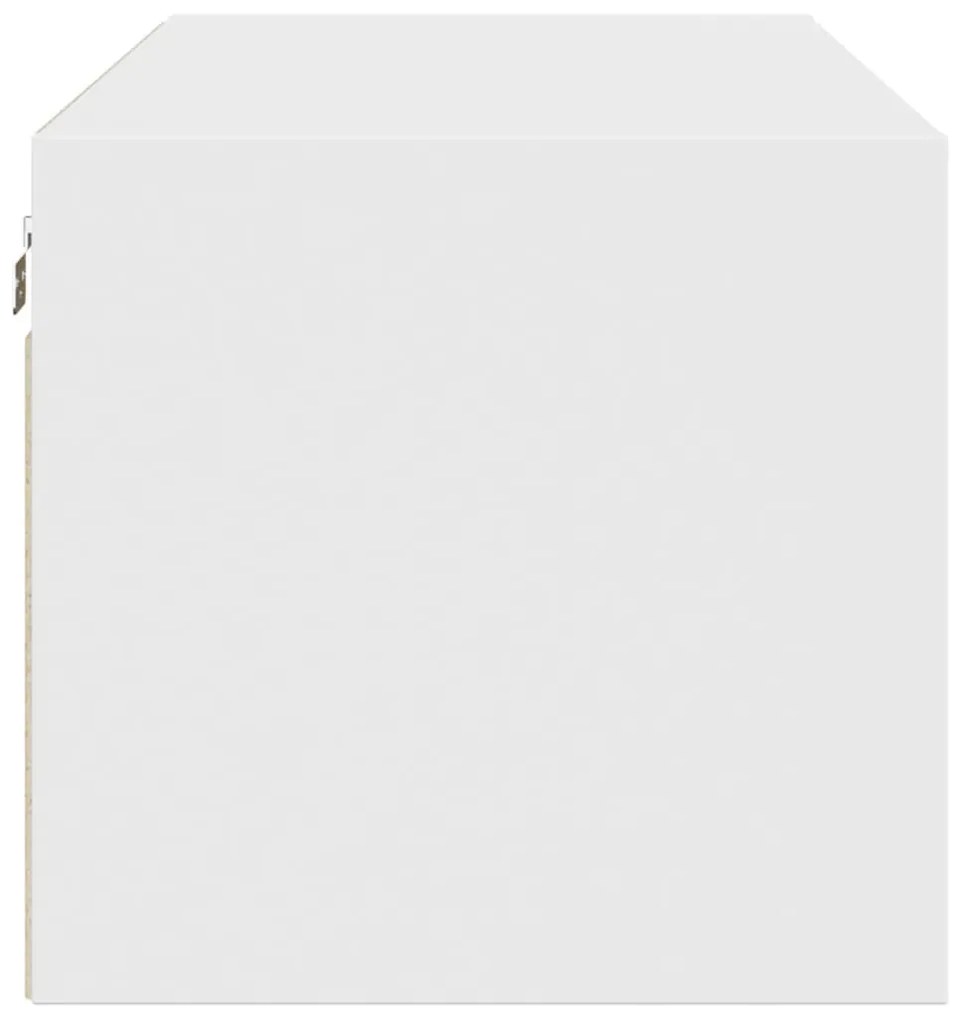vidaXL Ντουλάπι Τοίχου Λευκό 102x37x35 εκ. με Γυάλινες Πόρτες