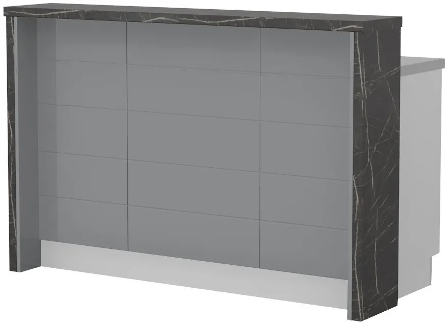 Πάγκος νησίδας Hudson-Μήκος: 150 εκ.-Γκρι-Black Stone