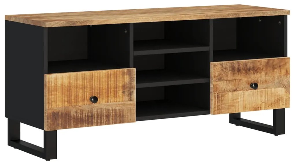 vidaXL Έπιπλο Τηλεόρασης 100x33x46 εκ. Μασίφ Ξύλο Μάνγκο &amp; Επεξ. Ξύλο