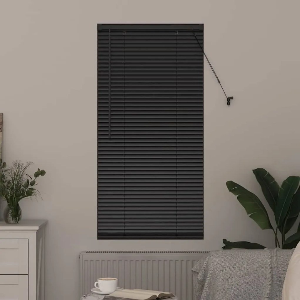vidaXL Ρολό Παραθύρου με κουρτίνες Άλλο Μαύρο 80 x 130 εκ Αλουμίνιο