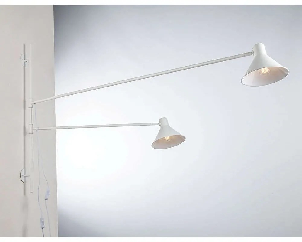 Φωτιστικό Τοίχου - Απλίκα Duetto I-DUETTO-AP2-BCO 2xE27 154x90cm White Luce Ambiente Design Metal
