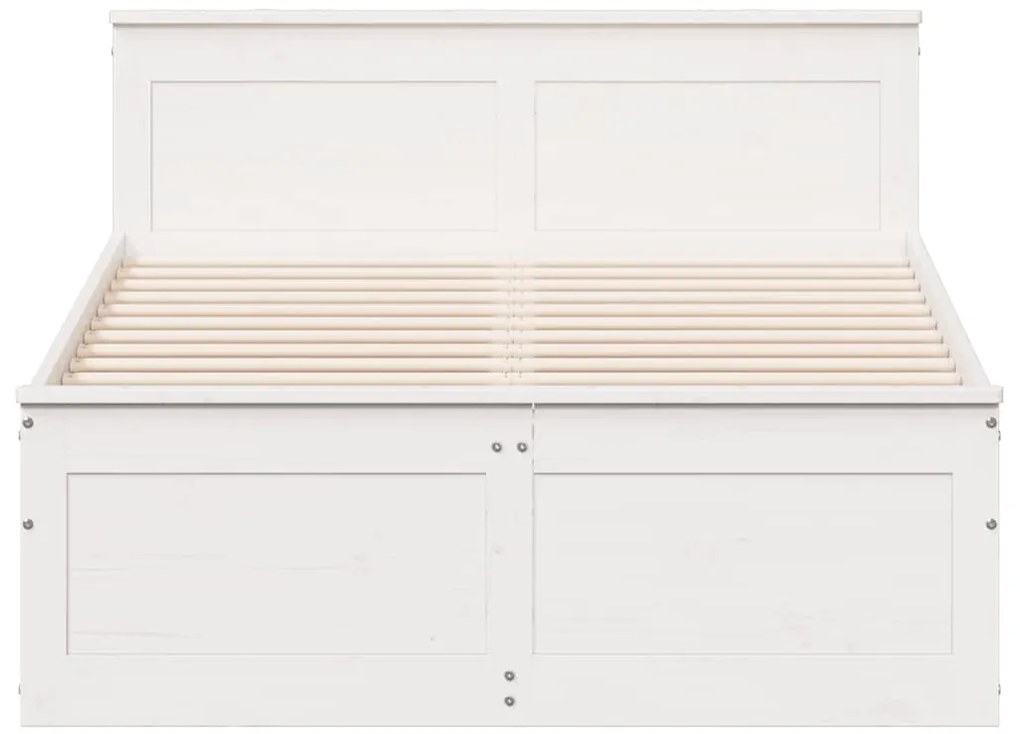 vidaXL Σκελετός Κρεβατιού Χωρίς Στρώμα 135x190 εκ Μασίφ Ξύλο Πεύκου