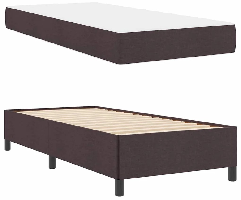 vidaXL Κρεβάτι με ελατήρια Καφέ 100 x 200 cm