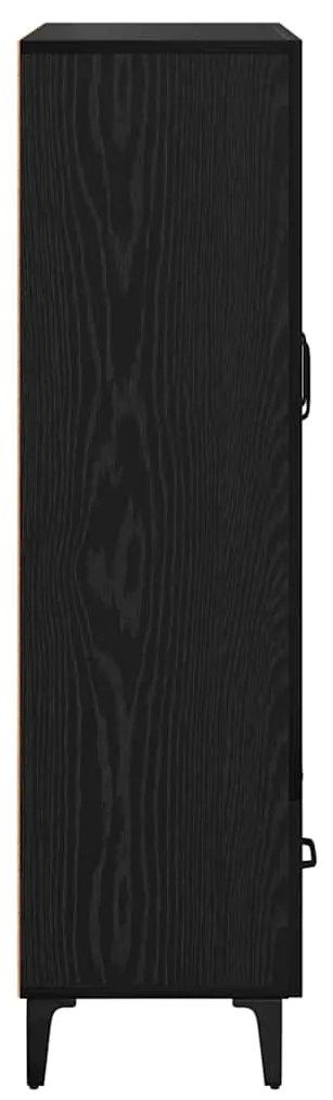 vidaXL Highboard με συρτάρι Μαύρη Οξυά 70 x 31 x 115 εκ