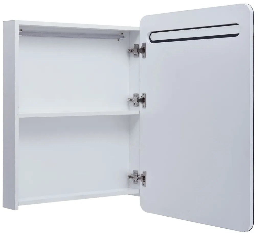 vidaXL Ντουλάπι Μπάνιου με Καθρέφτη και Φωτισμό LED 60 x 11 x 80 εκ.