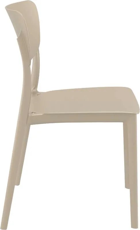 Καρέκλα Πολυπροπυλενίου Monna Dove Grey 45Χ53Χ82εκ.