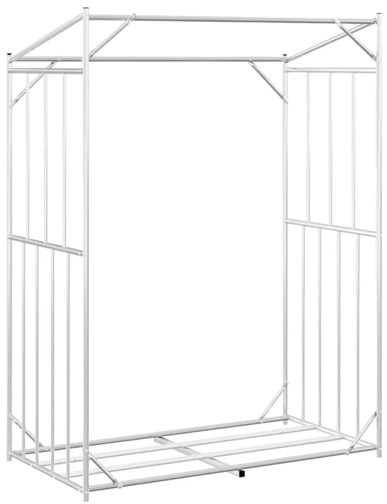 vidaxL Ράφι για καυσόξυλα με κάλυμμα βροχής 150x80x200 εκ.
