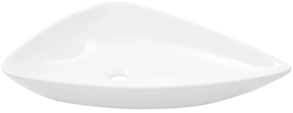 vidaXL Νιπτήρας Τριγωνικός Λευκός 645 x 455 x 115 χιλ. Κεραμικός