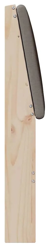 vidaXL Ταπετσαρισμένο κεφαλάρι Taupe 135 cm Στερεά ξυλεία πεύκου