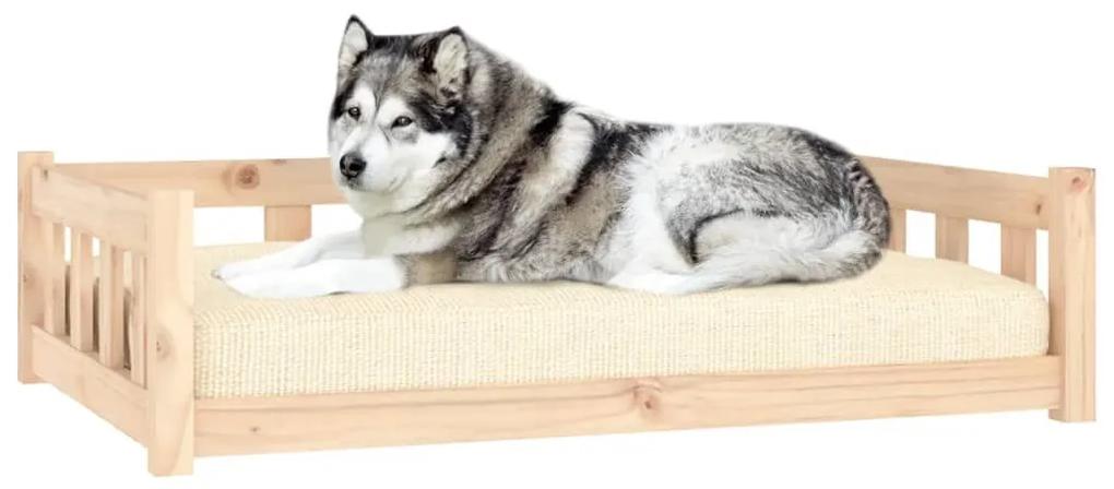 Κρεβάτι Σκύλου 105,5 x 75,5 x 28 εκ. από Μασίφ Ξύλο Πεύκου - Καφέ