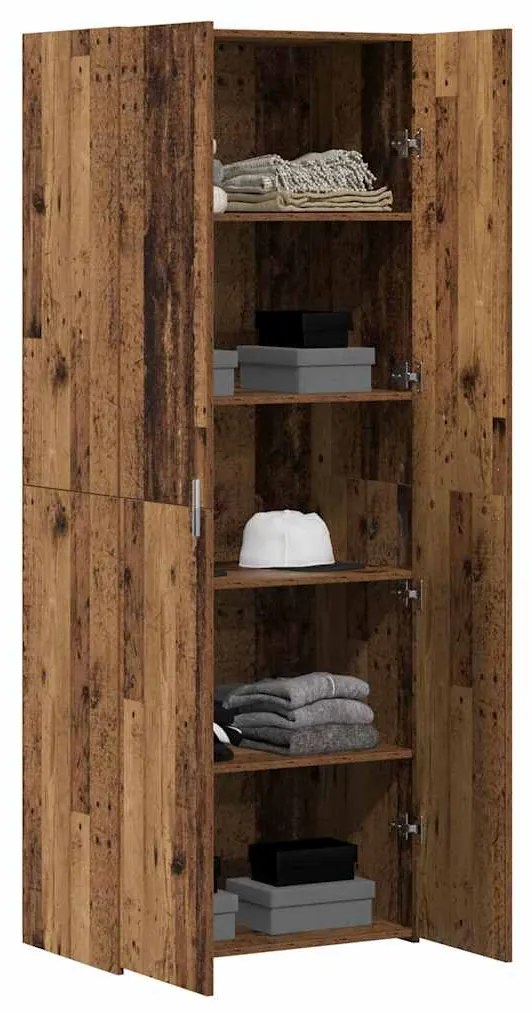 vidaXL Highboard Παλαιό ξύλο 70 x 42.5 x 185 εκ Επεξεργασμένο ξύλο