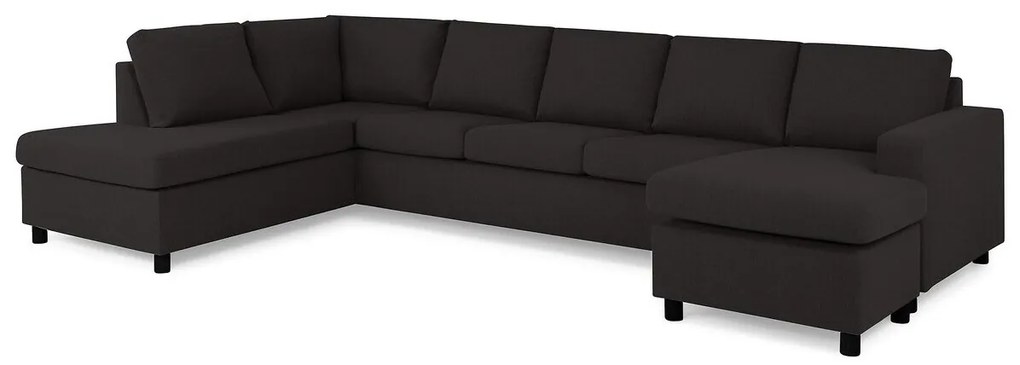 Γωνιακός Καναπές Scandinavian Choice C157, Μαύρο, 344x199x80cm
