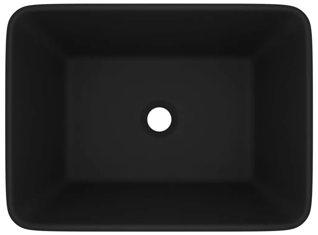 vidaXL Νιπτήρας Πολυτελής Μαύρο Ματ 41 x 30 x 12 εκ. Κεραμικός