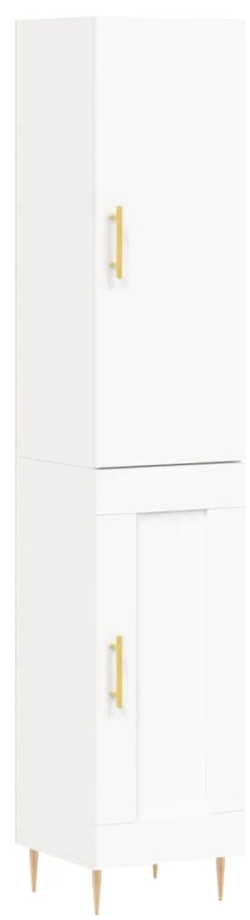 vidaXL Ντουλάπι Λευκό 34,5 x 34 x 180 εκ. από Επεξεργασμένο Ξύλο