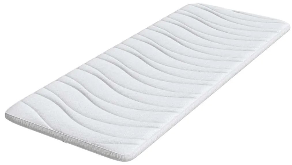 vidaXL Στρώμα επικάλυψης Λευκό 140 x 200 x 5.5 εκ Υφασμα Πλεκτό