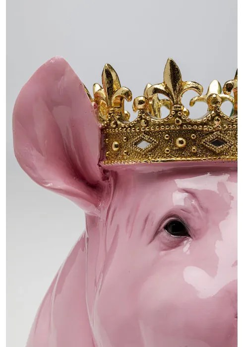 Διακοσμητικό Επιτραπέζιο  Crowned Pig Πολύχρωμο 28x34x24εκ. - Πολύχρωμο