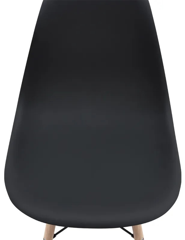 Καρέκλα τραπεζαρίας Nova Megapap PP μαύρο - ξύλινο φυσικό πόδι 46x51x80εκ.