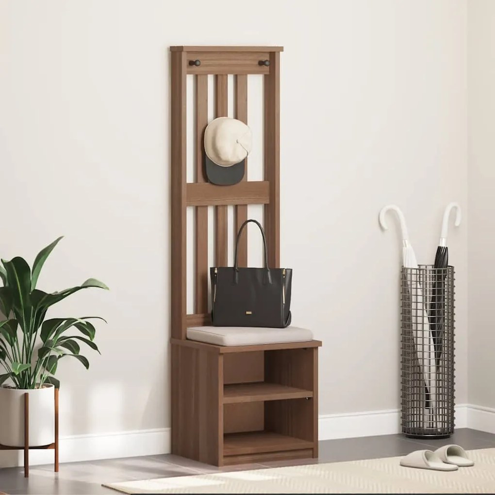 vidaXL Δέντρο χωλ "SANDNES" 45x40x159,5 εκ.Πεύκο μασίφ ξύλο