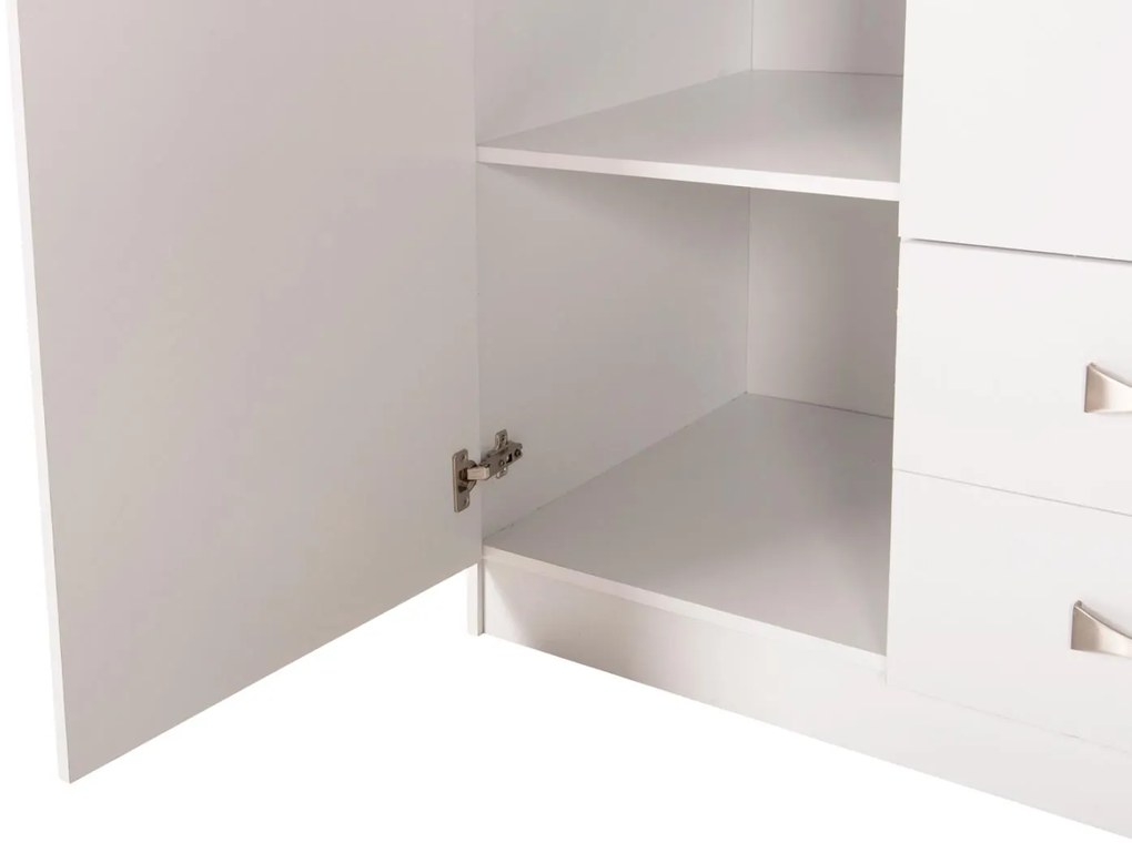 Ντουλάπα CARLY Τρίφυλλη με 2 Συρτάρια Λευκή 150x55x180Υεκ. 150x55x180 εκ.