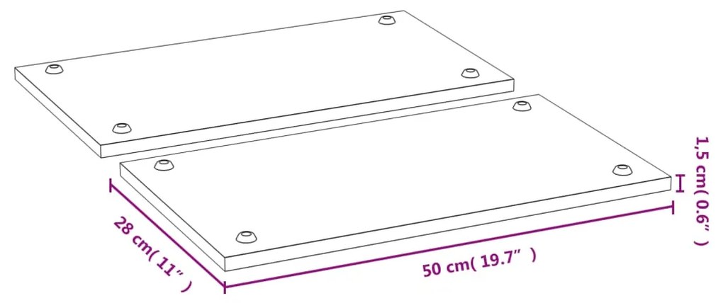 vidaXL Καλύμματα Εστιών Κουζίνας 2 Τεμ. 50 x 28 x 1,5 εκ. από Μπαμπού