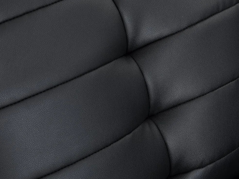Πολυμορφική πολυθρόνα Riverton L103, Μαύρο, 84x94x94cm, Οικολογικό δέρμα, Πόδια: Πλαστική ύλη