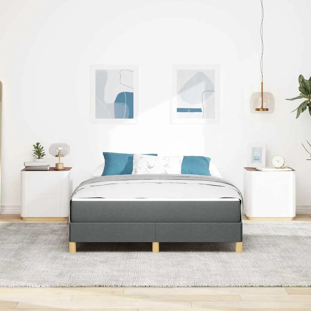 vidaXL Κρεβάτι με ελατήρια Ταμπά, Καφέ 160 x 200 cm