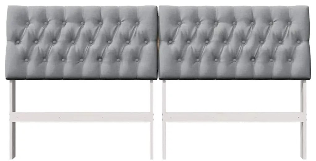 vidaXL Ταπετσαρισμένο κεφαλάρι Ανοιχτό γκρι 180 cm