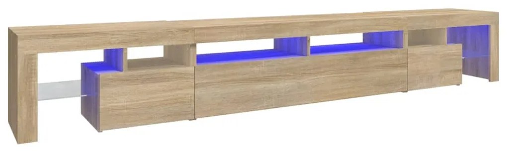 Έπιπλο Τηλεόρασης με LED Sonoma Δρυς 260x36,5x40 εκ. - Καφέ