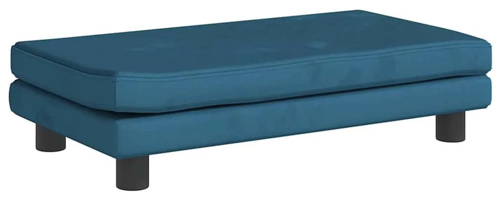 vidaXL Καναπές Παιδικός με Υποπόδιο Μπλε 100x50x30 εκ. Βελούδινος