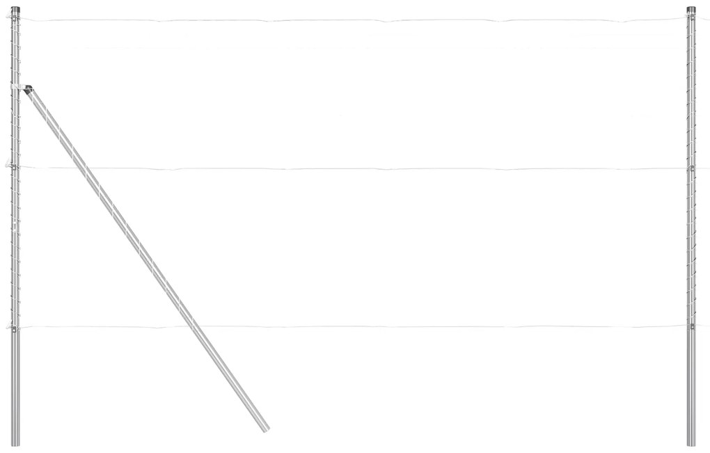 vidaXL Στηλοί Φράχτη 26 τεμ Ø32 mm 170 cm Γαλβανισμένο Ατσάλι
