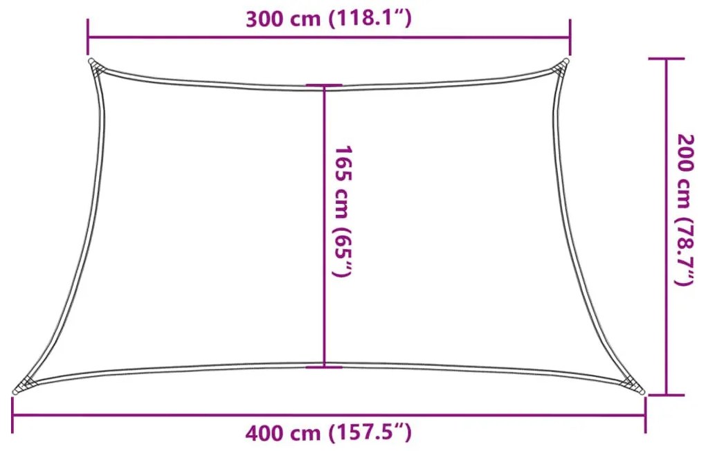 Πανί Σκίασης Κίτρινο 3/4 x 2 μ. από HDPE 160 γρ./μ² - Κίτρινο