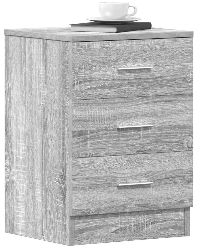 vidaXL Κομοδίνα 2 Τεμ. Γκρι Sonoma 38x35x56 εκ. από Επεξεργασμένο Ξύλο