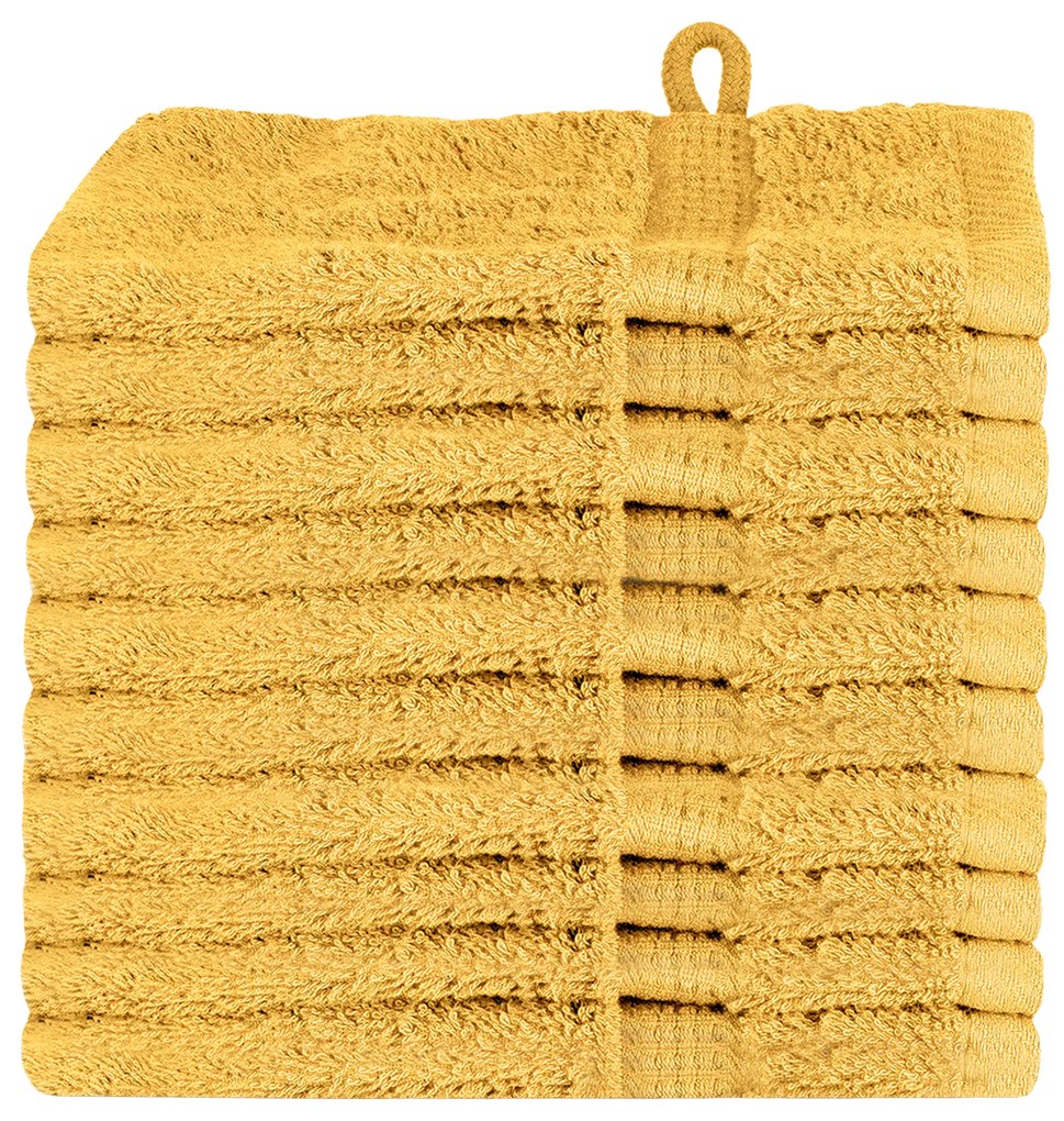 vidaXL Πετσέτες 10 pcs Χρυσό 15 x 21 cm Βαμβάκι