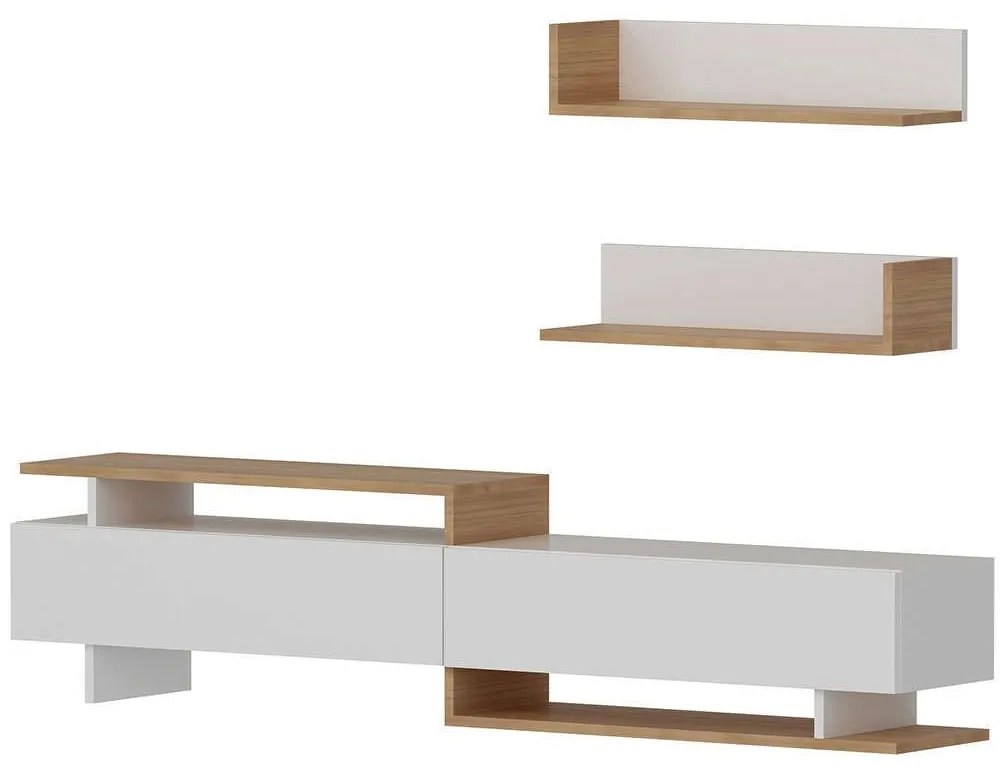 Σύνθεση Τηλεόρασης Ayaz 788DEC3031 180x37,4x40cm White-Teak