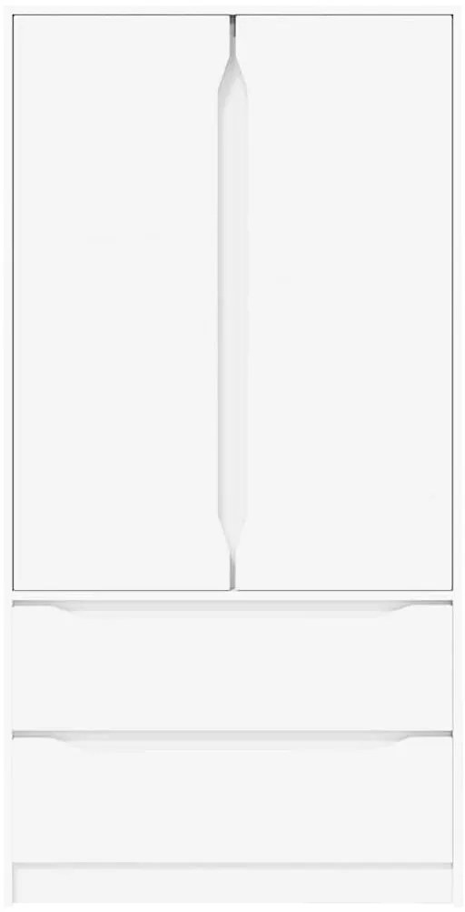 vidaXL Ντουλάπι Μπάνιου Λευκό 79,5 x 49 x 156 εκ Επεξεργασμένο ξύλο