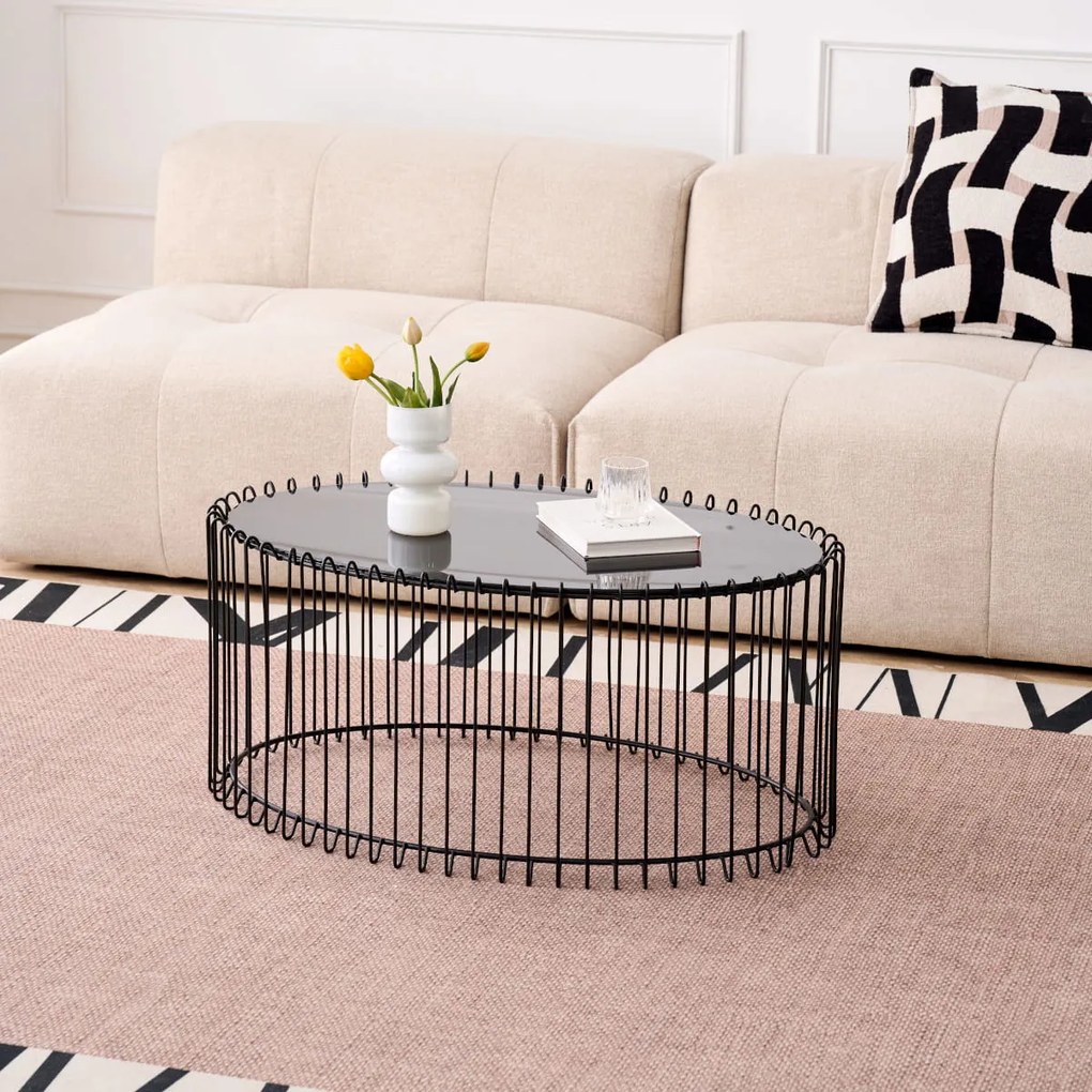 Τραπεζάκι σαλονιού Temporal Oval-Mauro